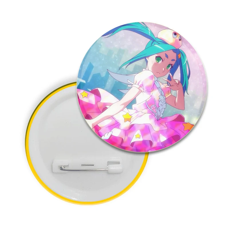 32/44/58mm Monogatari Off & Monster Season Anime Simple Button Pins Snap-on Design Brooches Daily Fashion Decoration Badges Gift