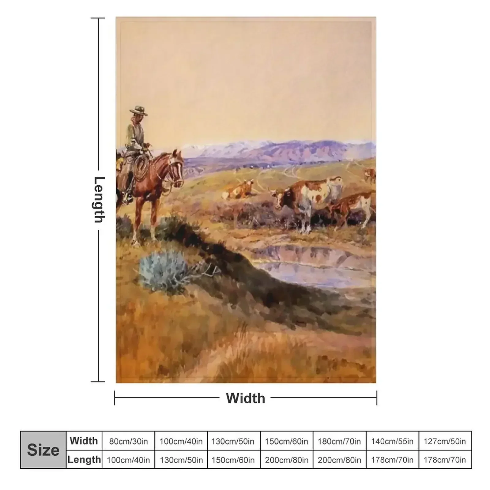 “Worked Over” Western Art by Charles M Russell Throw Blanket For Baby Polar Luxury Brand Decorative Throw Blankets