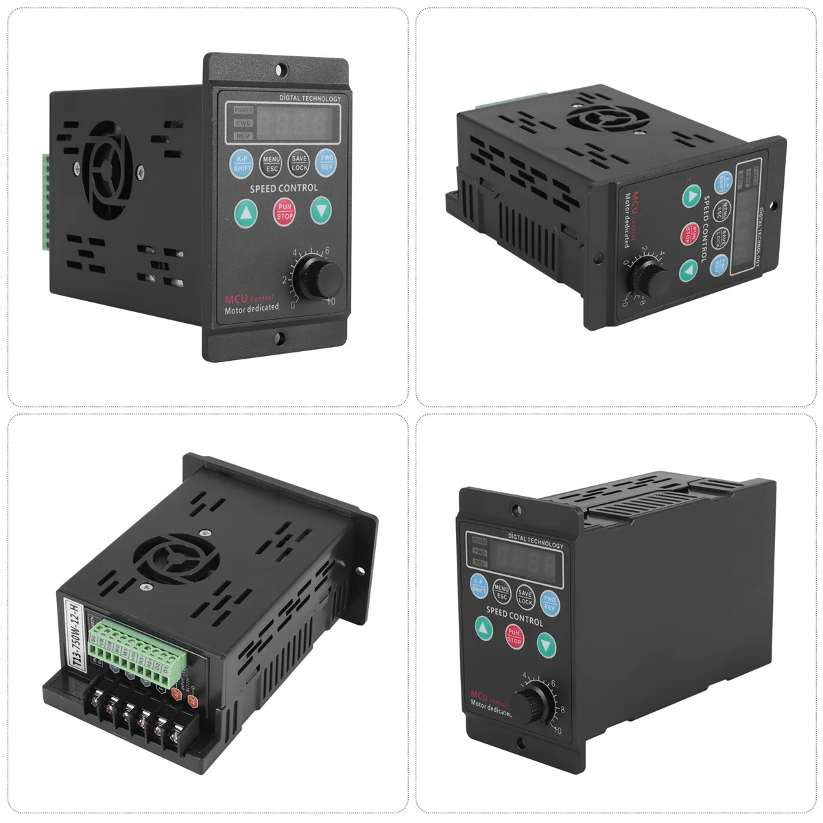 ABKM 220V 750W Single-Phase Input 3-Phase Output Motor Driver Frequency Converter with Four-Digit Digital Tube Display