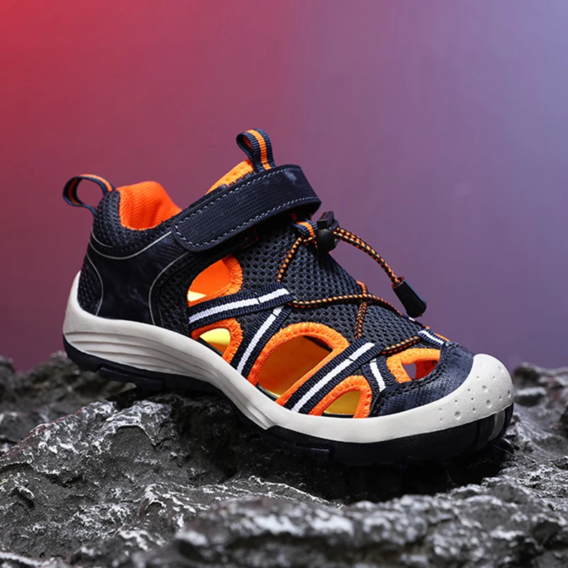 

Kids Anti-Collision Beach Sandals Non-Slip Summer Shoes Boys Closed Toe Protective Outdoor Water Sandals