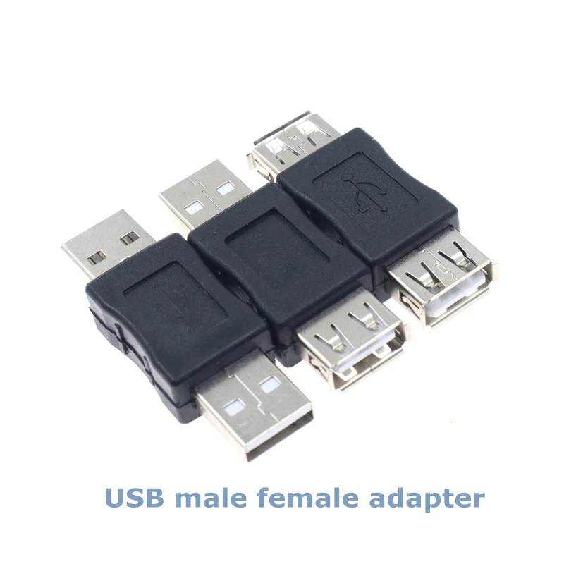 New USB A Male to Female Connector Adapter USB 2.0 A Joiner Coupler Extension Extender Data Cable Cord M/M M/F F/F Converter