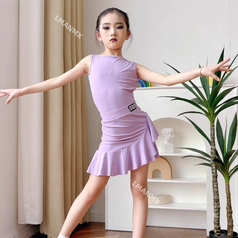 Latin Dance Dress Women's New Dance Dress Advanced Children's Practice Dress Latin Dance Practice Set
