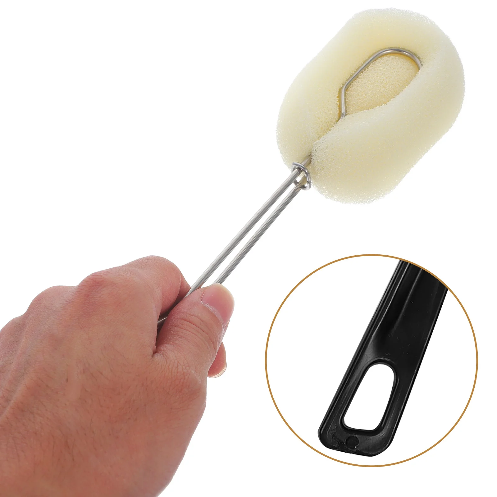 

Soft Sponge Bottle Cleaning Brush Long Handle Cup Scrubber Durable Practical Household Cleaning Tool Bottle Brush