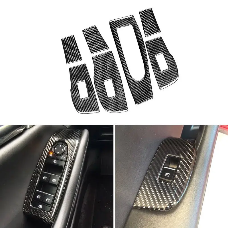 LHD/RHD Car Front/Rear Window Lift Panel Button Frame Trim Accessories For Mazda 3 Axela BP 2019 2020 2021 2022 2023 2024 2025