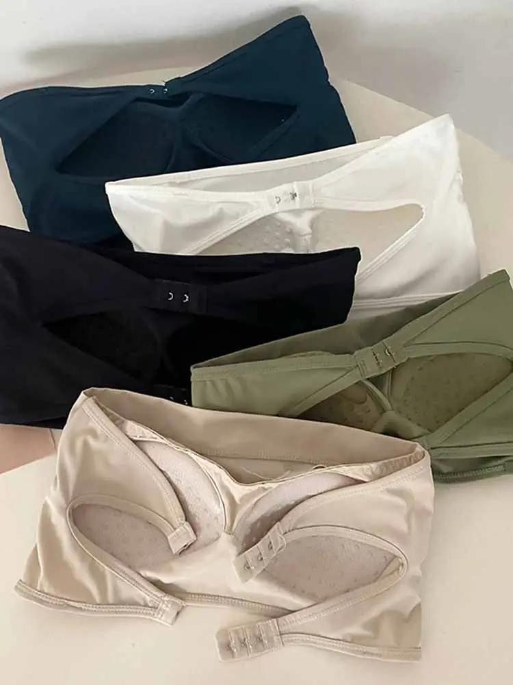 เสื้อกล้ามผ้าไหมน้ำแข็งสำหรับผู้หญิง ชุดชั้นในแบบมีโครงในตัว บราท็อปแบบสวมใส่สบาย เหมาะสำหรับใส่ทำงานหรือใส่ลำลอง