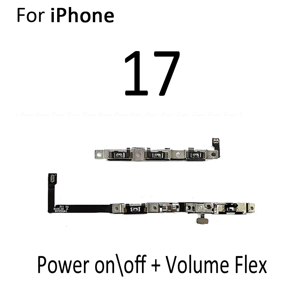 Mute Switch Power On Off Key For iPhone 17 air Pro Max Volume Button Control Flex Cable Repair Parts