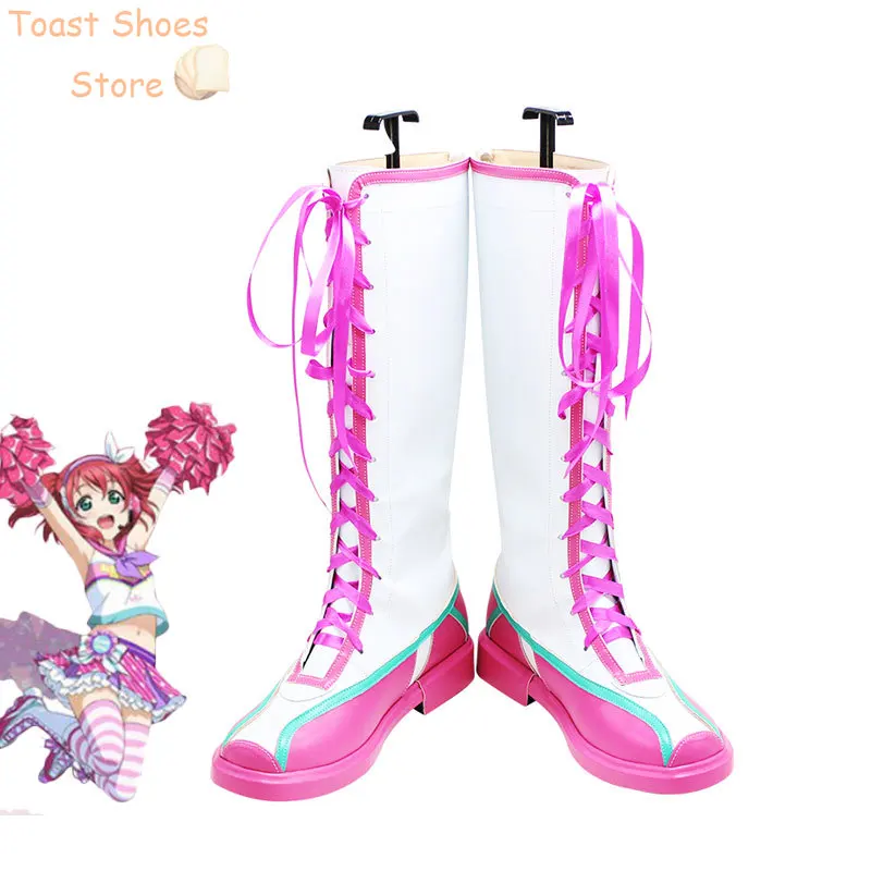 

Ruby Kurosawa Cosplay Shoes Love Live Sunshine Cosplay Prop PU Leather Shoes Halloween Boots Costume Prop