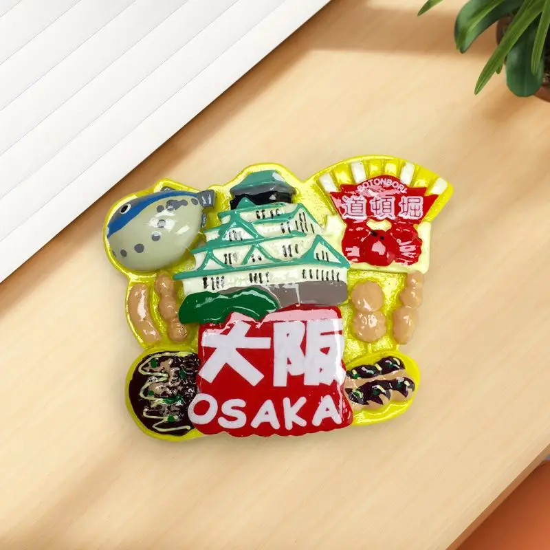 

Japan Osaka City Travel Commemorative Refrigerator Magnet3DThree-dimensional Painted Crafts Household Exquisite Decorations