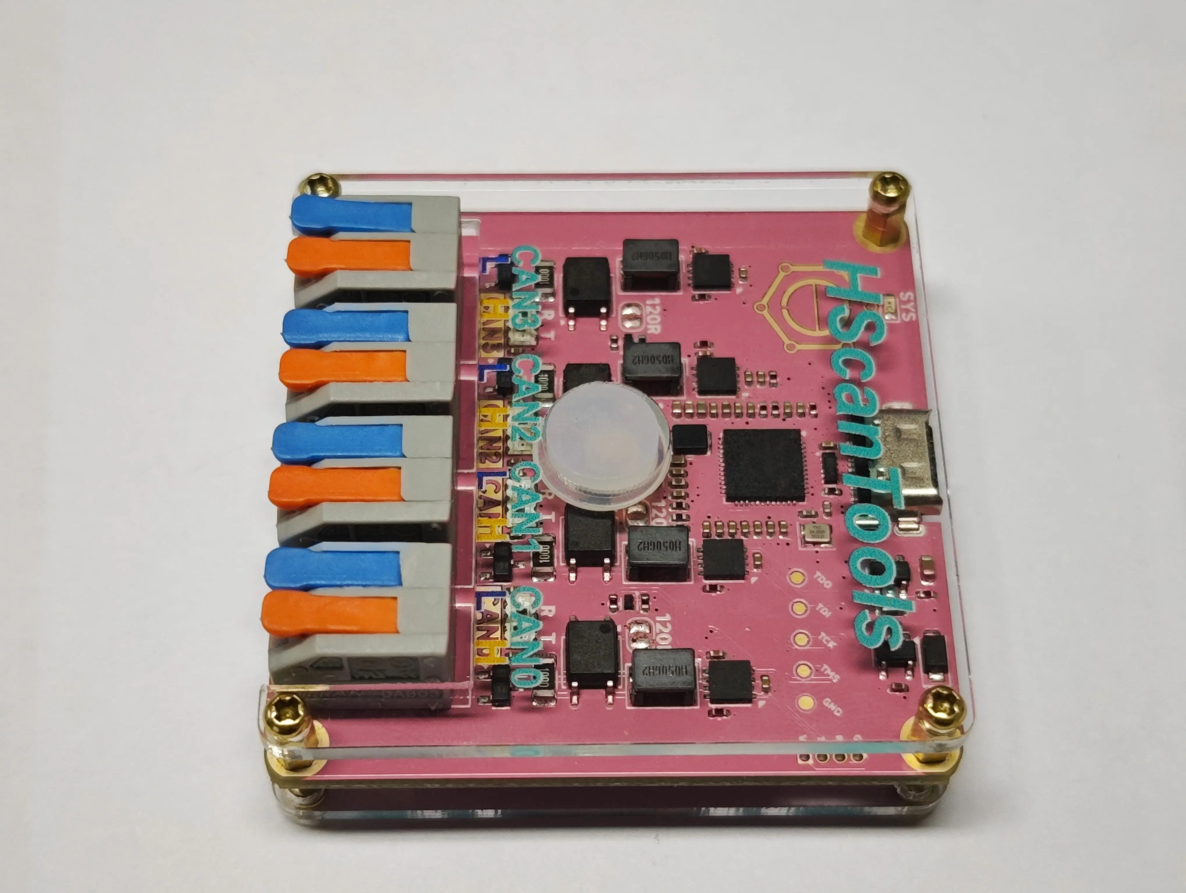 8Mbps HSCanT   High Speed USB to 4-Channel CAN FD Tool HPM5321 Support for SLCAN and GS USB Protocols
