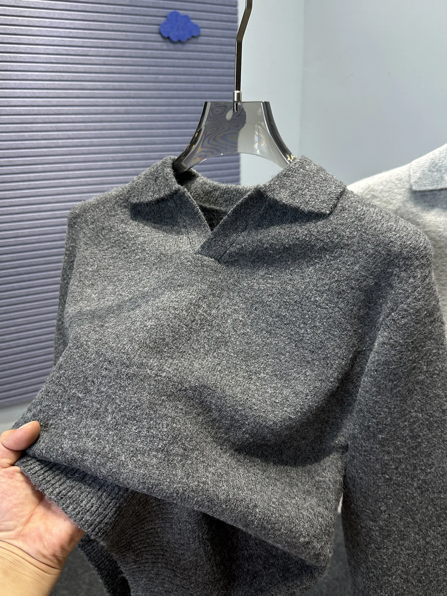 

Мужской утепленный вязаный свитер с воротником-стойкой, повседневный, однотонный, осенне-зимний, модный, молодежный, размер M