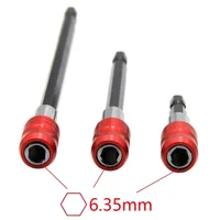 60mm/100mm/150/300mm Quick Release Self-locking Socket Extension Bar Rod Set Kits 1/4 Inch Hex Shank Holder Drill Bits Hand Tool 3
