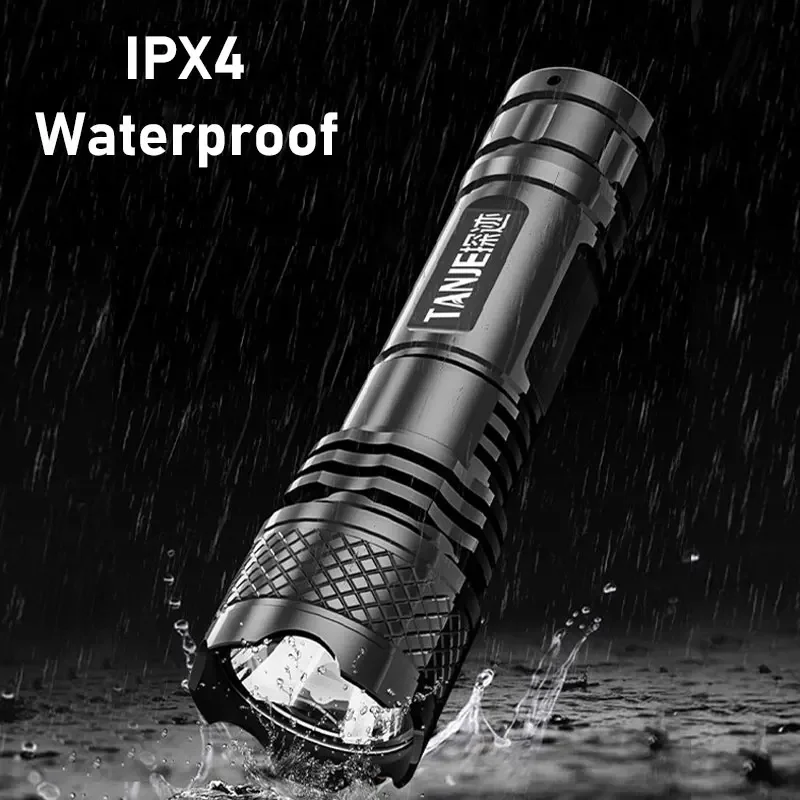 Powerful LED Flashlight Waterproof USB Charging Torch 18650 Battery Strong Light Flash Light For Outdoor Camping Hiking