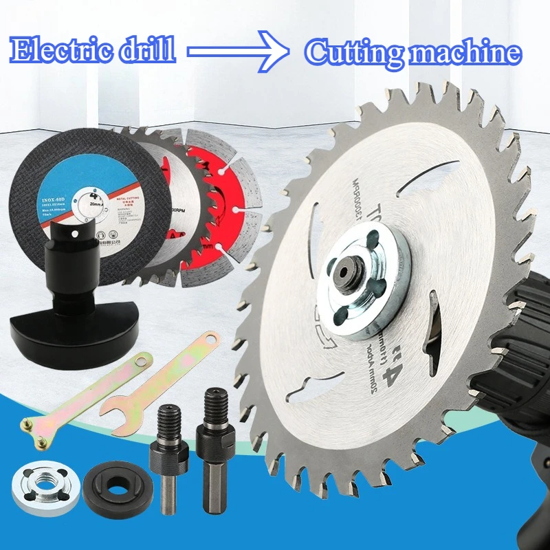 ‌Drill to Angle Grinder Converter Metal Cutting Saw Blade Stainless Steel Wood Tile Marble Multi-Purpose Power Tool Accessory