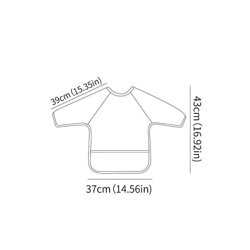 1 قطعة المرايل الطفل مقاوم للماء لطيف الرضع الأكل الطفل رسم طويلة الأكمام المئزر التغذية الذاتية الطفل 0-3 سنوات