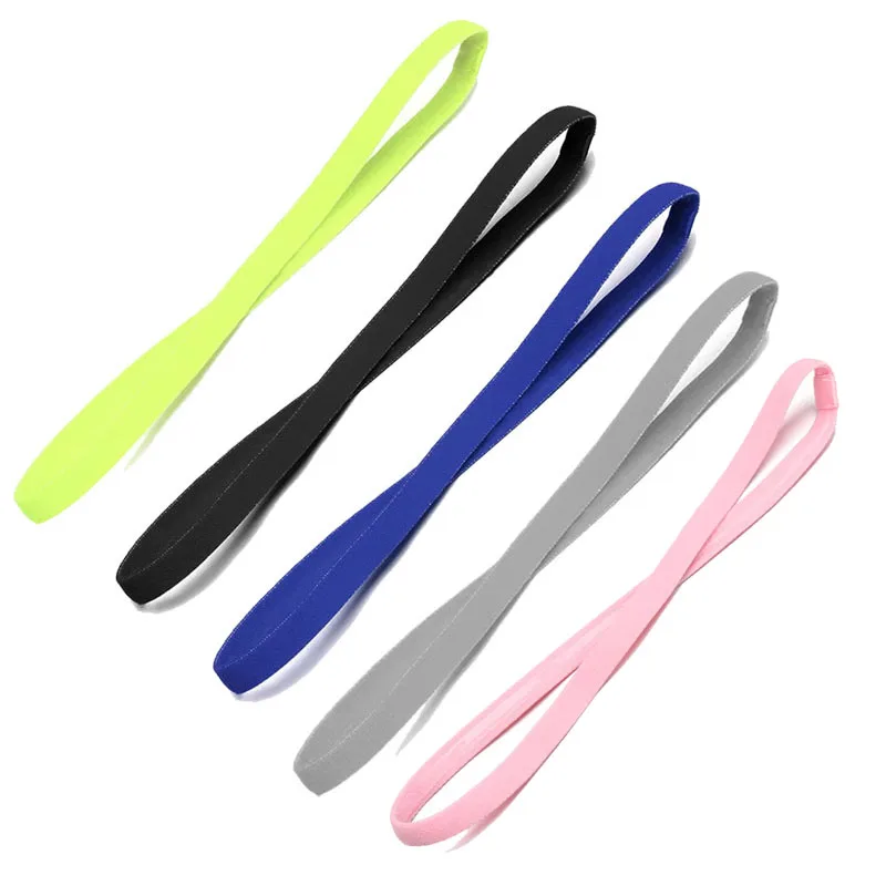 1/2/5pcs Elastic Sweatband Yoga Running Fitness Headband Thin Sports Women'S Men'S Headband Anti Slip Girl Hair Accessories