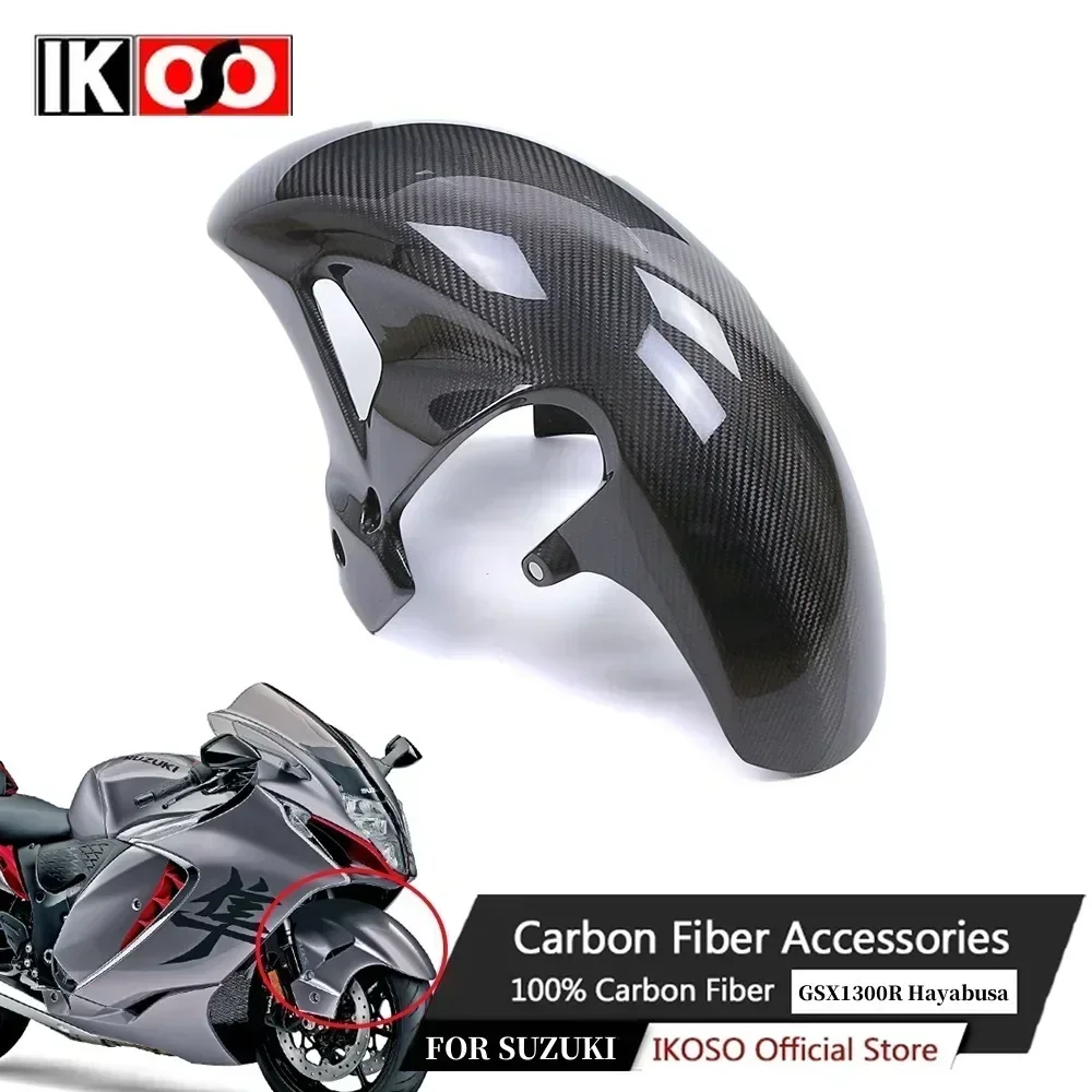 100% Real Carbon Fiber Front Mudguard Fender For SUZUKI GSX1300R Hayabusa 2021 2022 2023 Motorcycle Wheel Mud Guard Fairing Kits