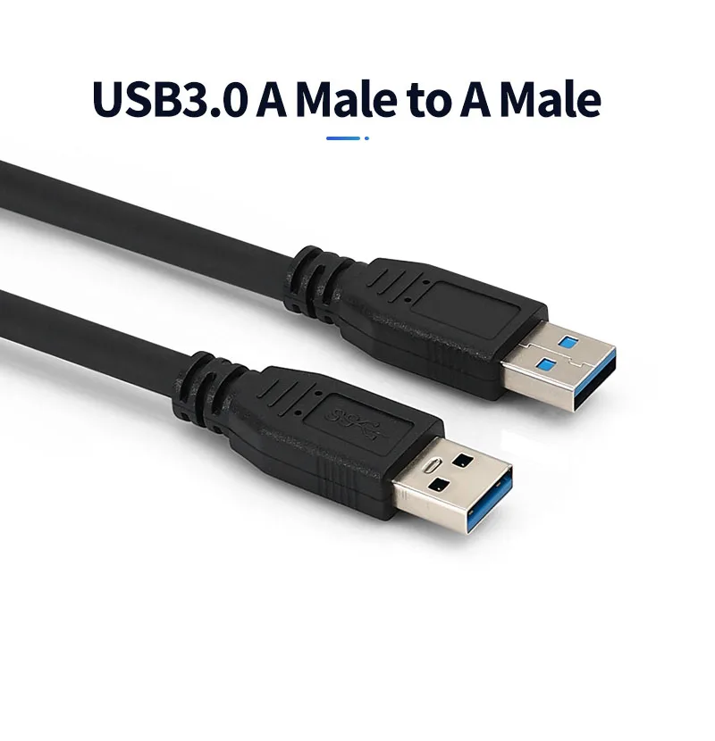 USB 3.0 Data Cable Type A Male to A Male Double Shielded Anti-Interference High Flex Drag Chain Cable for Industrial Equipment
