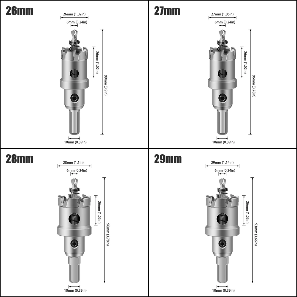 1 Pc 5A Carbide Tip TCT Drill Bit Hole Saw 12-150mm Drill Bit Set Hole Saw Cutter For Stainless Steel Metal Alloy Drilling