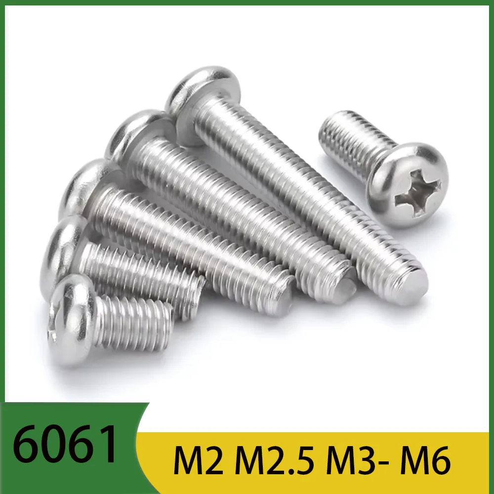 M2 M2.5 M3 M4 M5 M6 Flat Cross Head Metric Bolt Fastener 6061 Aluminum Phillips Countersunk Head Machine Screw