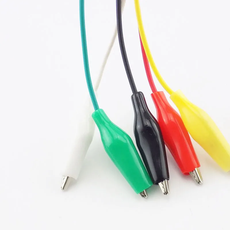 1/5/10 Pcs Electric Alligator Clips DIY Electrical Double-ended 5 colour Test Jumper Wire Roach Clip Crocodile Clips Cable