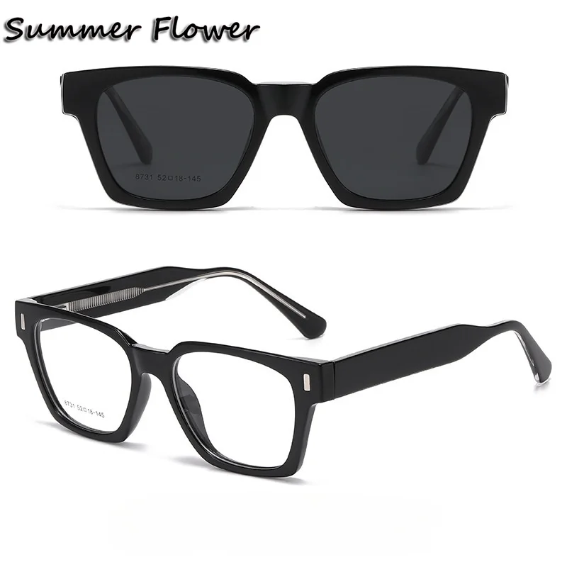 

Clips On Sunglasses Magnetic Optical Eyewear Fashion Design Prescription Lenses Gafas Woman Man Reading Glasses