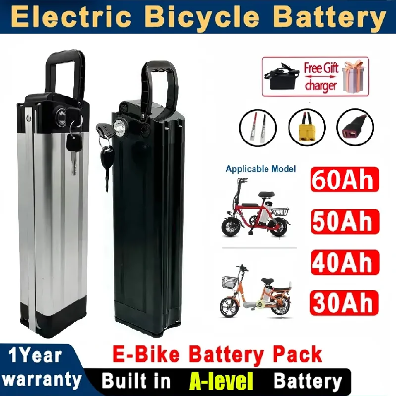 48V 30Ah 40AH 50AH Silverfish Folding Electric Bike Bicycle Battery Pack 36V for Retrospec Jax Rev Ebike 18650