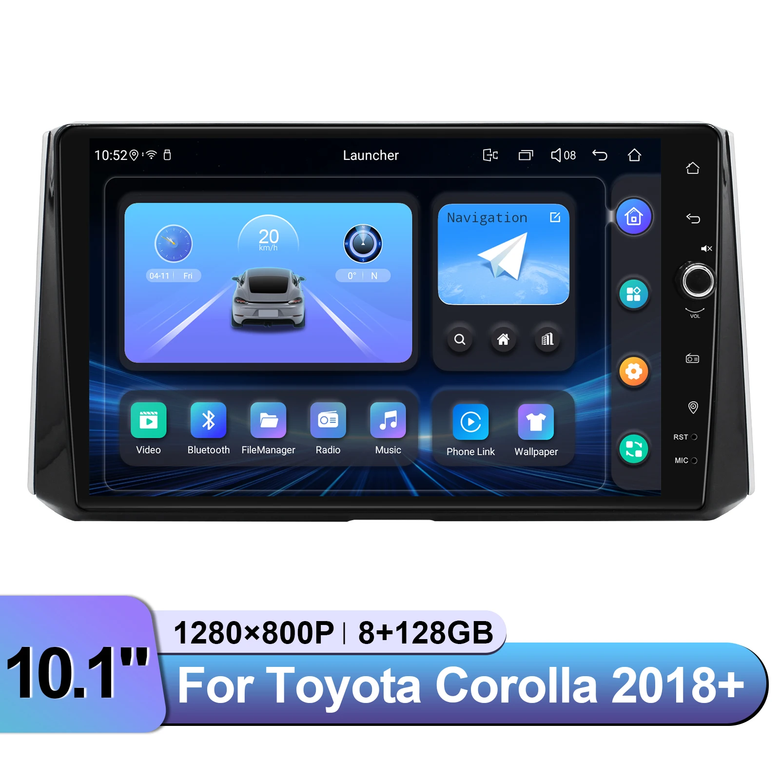 JOYING 10.1 بوصة Carplay نظام ستيريو الوسائط المتعددة للسيارات أندرويد لتويوتا كورولا 2018 + يبقى OEM التحكم في توصيل الكاميرا والتشغيل #3