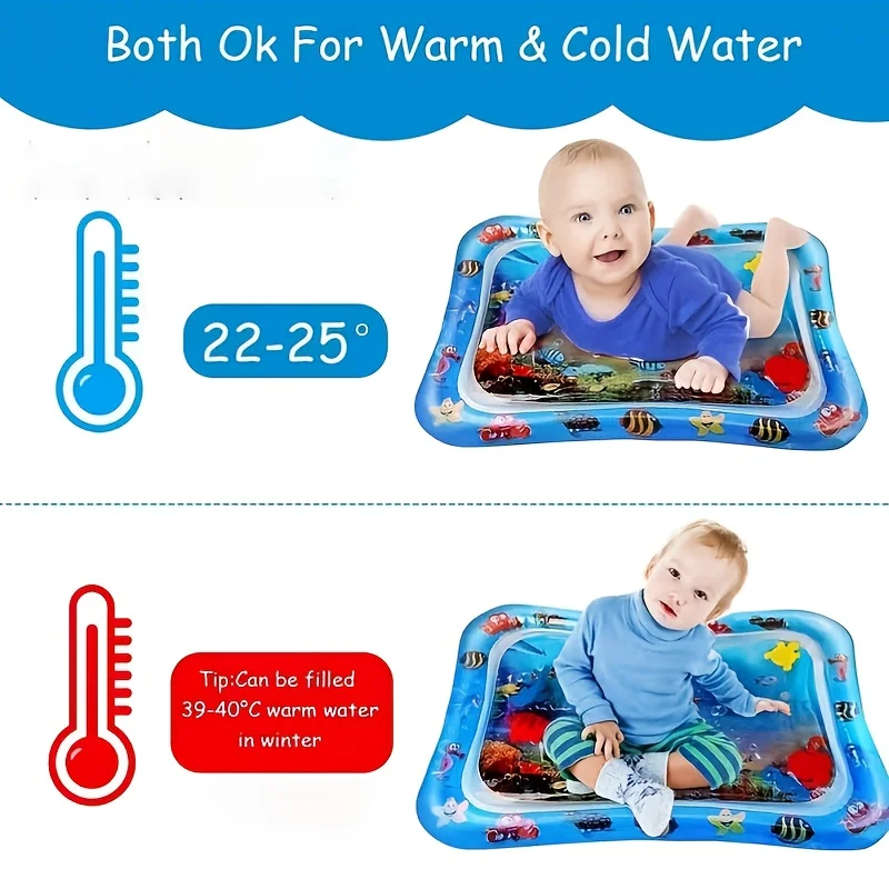 Infinno Inflatable Tummy Time Mat Premium Baby Water Play Mat for Infants and Toddlers Baby Toys