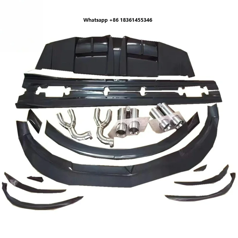 For W117 CLA45 CLA-Class Carbon Fiber Rear Bumper Diffuser