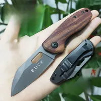 2 Styles Mini BK DA101 DA130 Folding Knife 440 Blade Steel+acid Branch Wood Handles Pocket Camping Knife Survival Hunting Tools