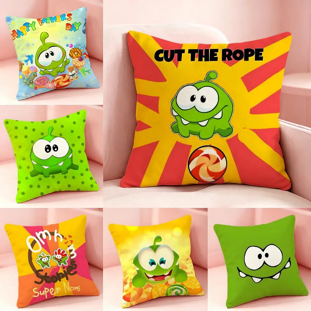 Game Cut the RopeS Cushion Cover Pillow Short Plush Pillow Cute Simple Style For Living Room Bedroom Birthday Gift