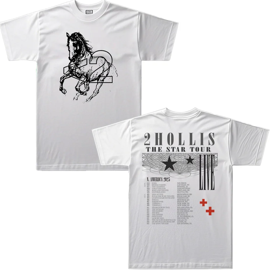 2025 2hollis The Star Tour 2025 Merch T-shirt Short-Sleeved Unisex
