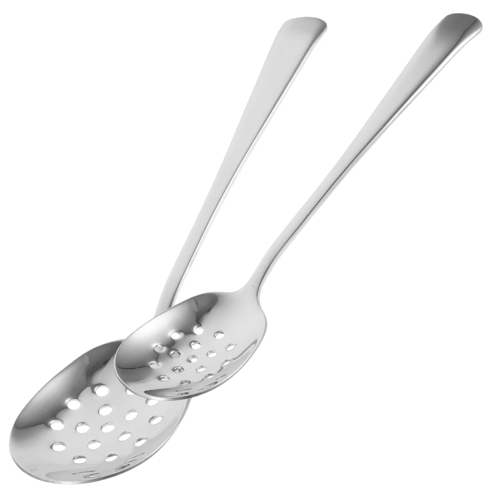 

2 Pcs Stainless Steel Serving Spoon Metal Cooking Multi-use Slotted Kitchen Supplies Household Spoons