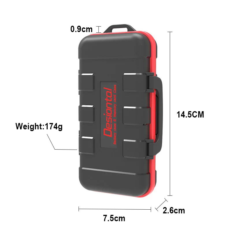 Portable Waterproof and Anti-dust Camera Memory Card Case, Phone Card Protective Box, Batteries Capacity, Large Capacity