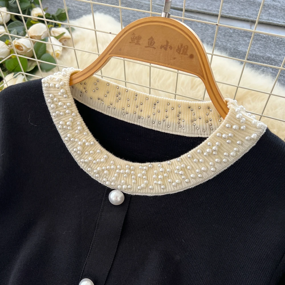 시크 빈티지 섹시 비딩 솔리드 엘레강트 페어리 한국 패션 보헤미안 선드레스 여성 의류 드레스