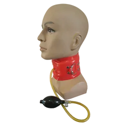 Sexy Women Men Inflatable Latex Gummi Collar Neck Corset Rubber Choker Handmade Clothing S-LA119