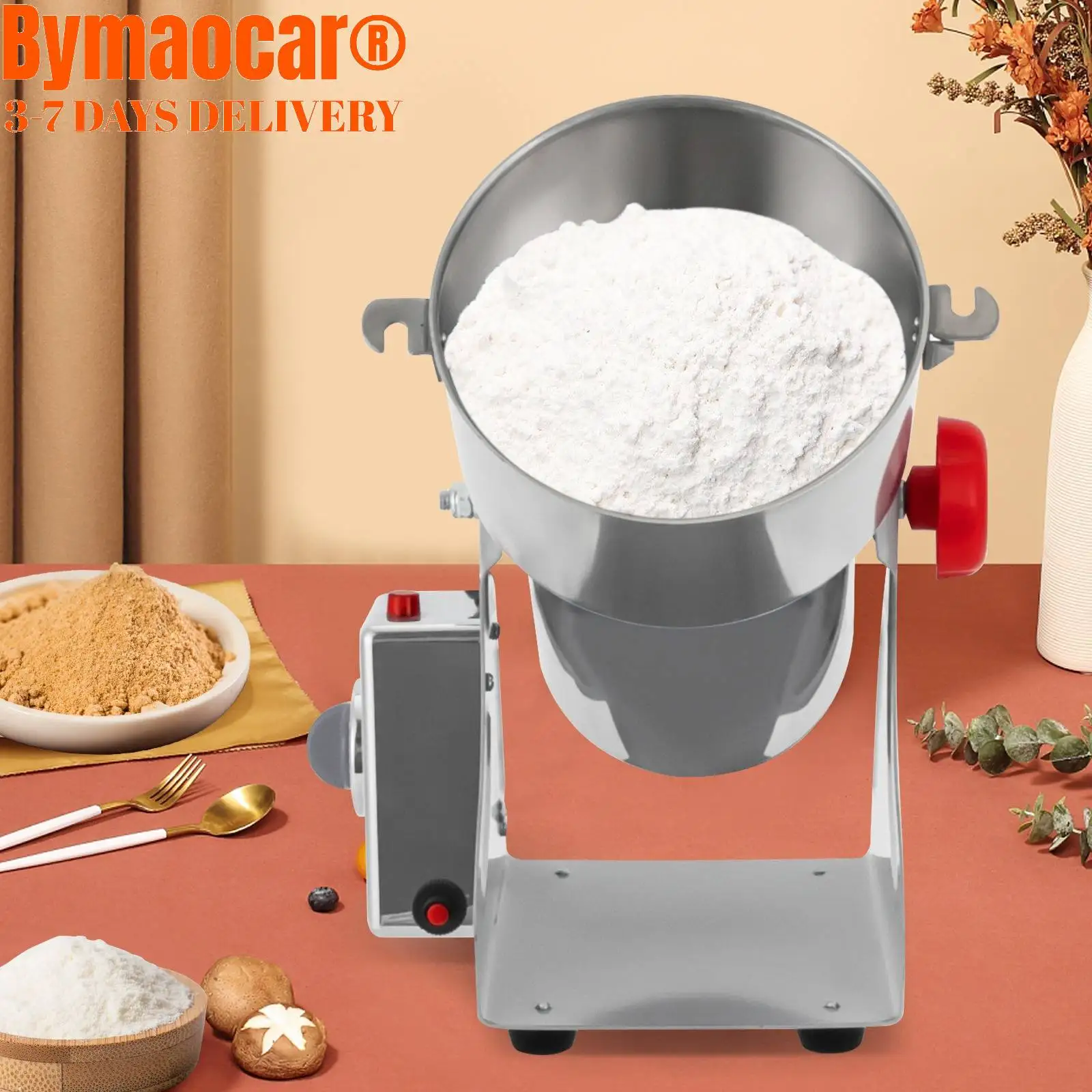 เครื่องบดเมล็ดพืชไฟฟ้า 1000 กรัม 3600 วัตต์ สแตนเลส บดเครื่องเทศและสมุนไพร ความเร็วสูง 30000 รอบต่อนาที สำหรับบดข้าวสาลี ข้าวโพด ข้าวสาร