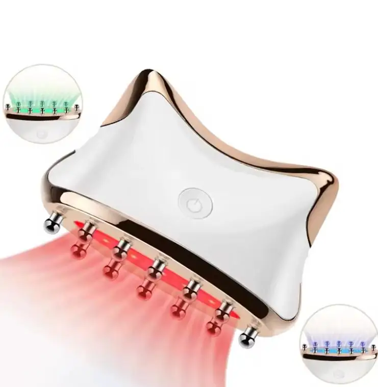 Smart Library Nieuw ontwerp Hand Held Gua Sha Elektrische verzorging Massager Board Tools USB Opladen ABS Materiaal EMS Gezichtslichaamsmassage