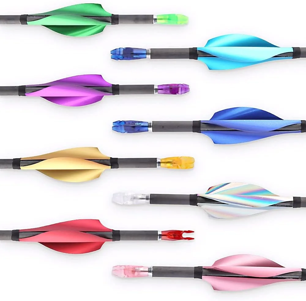 

50pcs Archery Arrow Spin Vanes 1.75" 2" Spiral Feather Plastic Vanes Arrow Shaft DIY PANDARUS Right Wing For Hunting Shooting