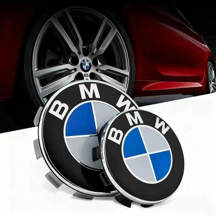 56 مللي متر/68 مللي متر 4-قطعة BMW محور العجلة غطاء مركزي غطاء حماية شارة تعديل ، مناسبة لسيارات BMW X5 X3 E39 F25 E60 F15 F35 F18 #4