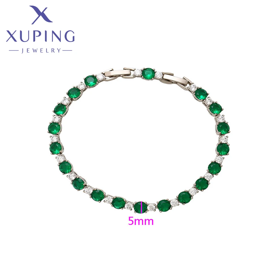 Xuping Jewelry Fashion New Multicolor Stone Women's Charm Hand Bracelet Gold Color Trendy Model Romantic Gift X000645879