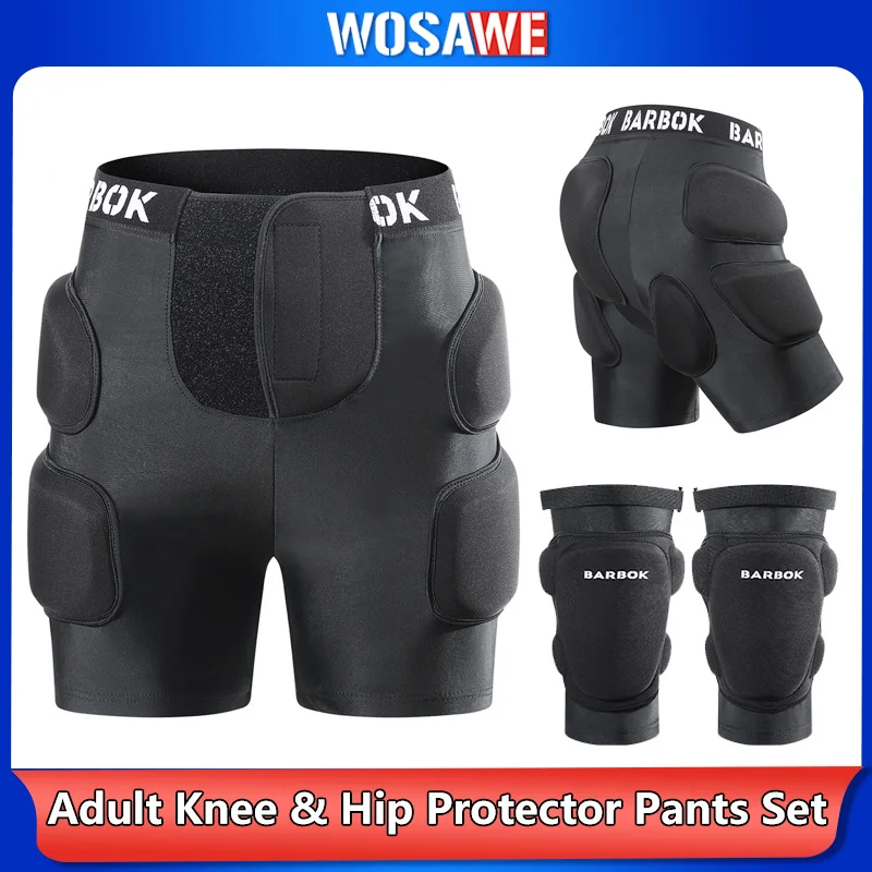 

New Outdoor Ski Knee Pads Motorcycle Shorts Skating Sports Protective Skiing Hip Protector Padded Breathable Shorts