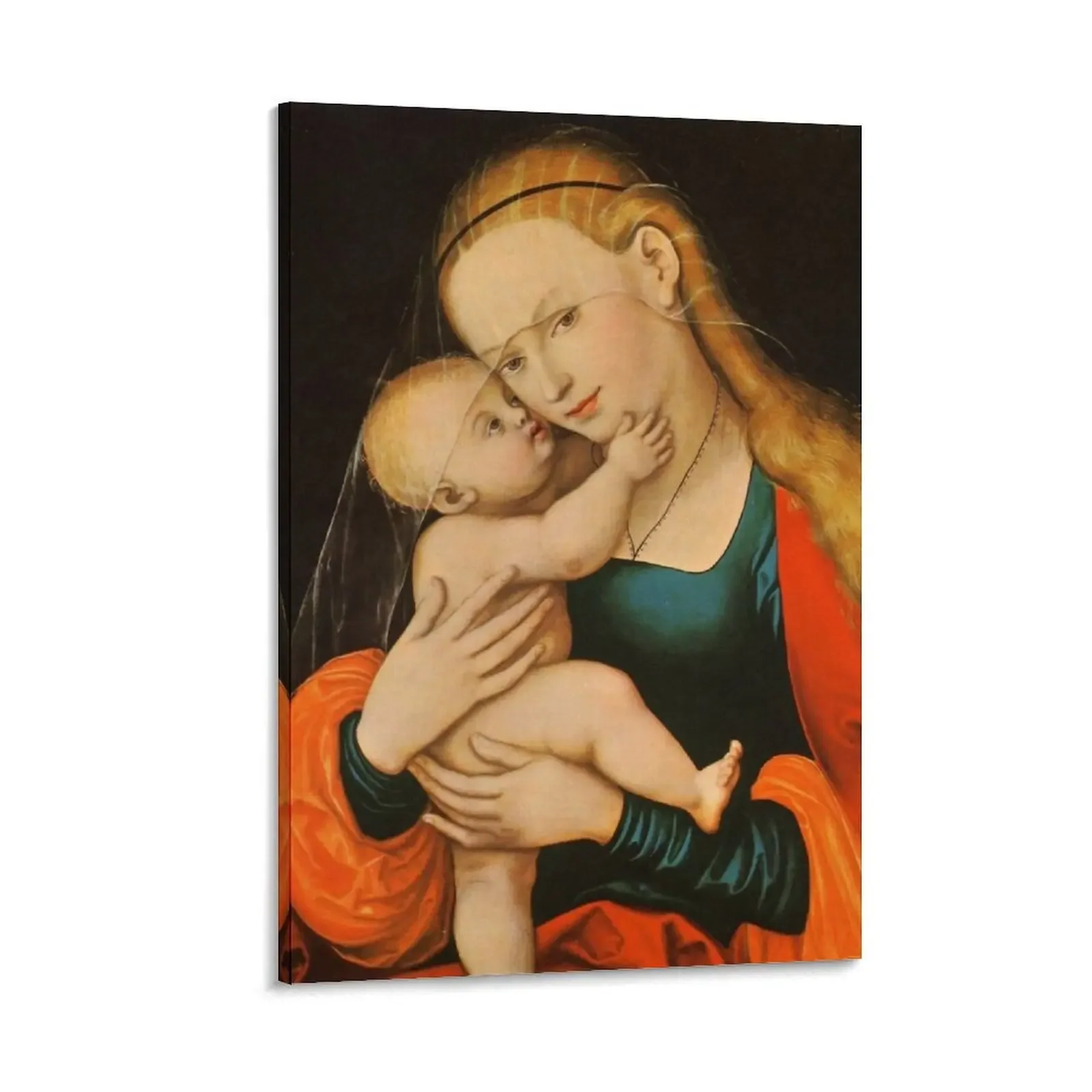 Saint Mary: Maria Hilf by Lucas Cranach the Elder Canvas Painting poster luxury home decor