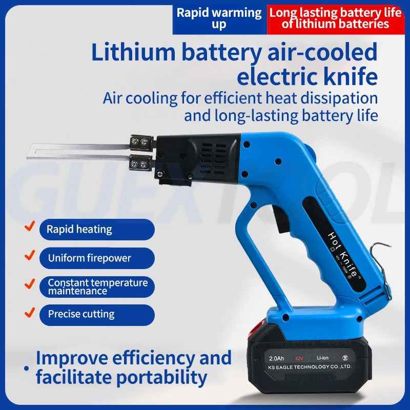 Macchina da taglio elettrica per schiuma portatile Batteria al litio Coltello elettrico Kit da taglio per schiuma di polistirolo Taglio termico Scanalatura