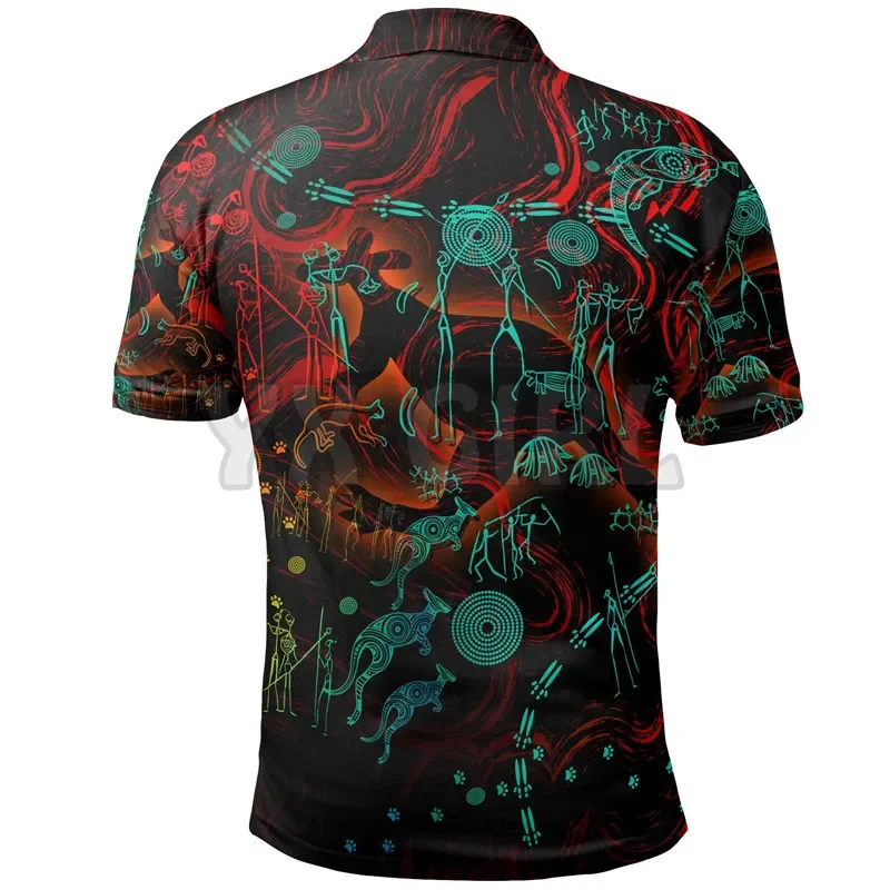 2024 Summer shirts women for men The Life Of Aboriginal polo shirts 3D printed Short sleeve t shirts Tops camisas