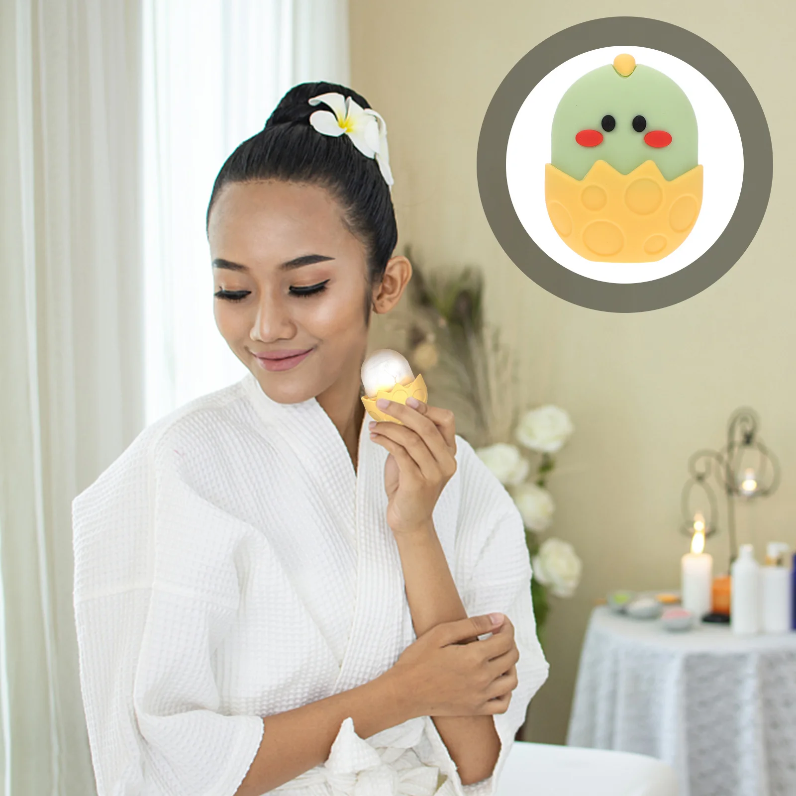 Herramienta de glaseado de silicona Facial, fácil agarre, refrigerador, mascarilla para ojos, alivio, dispositivo de belleza práctico