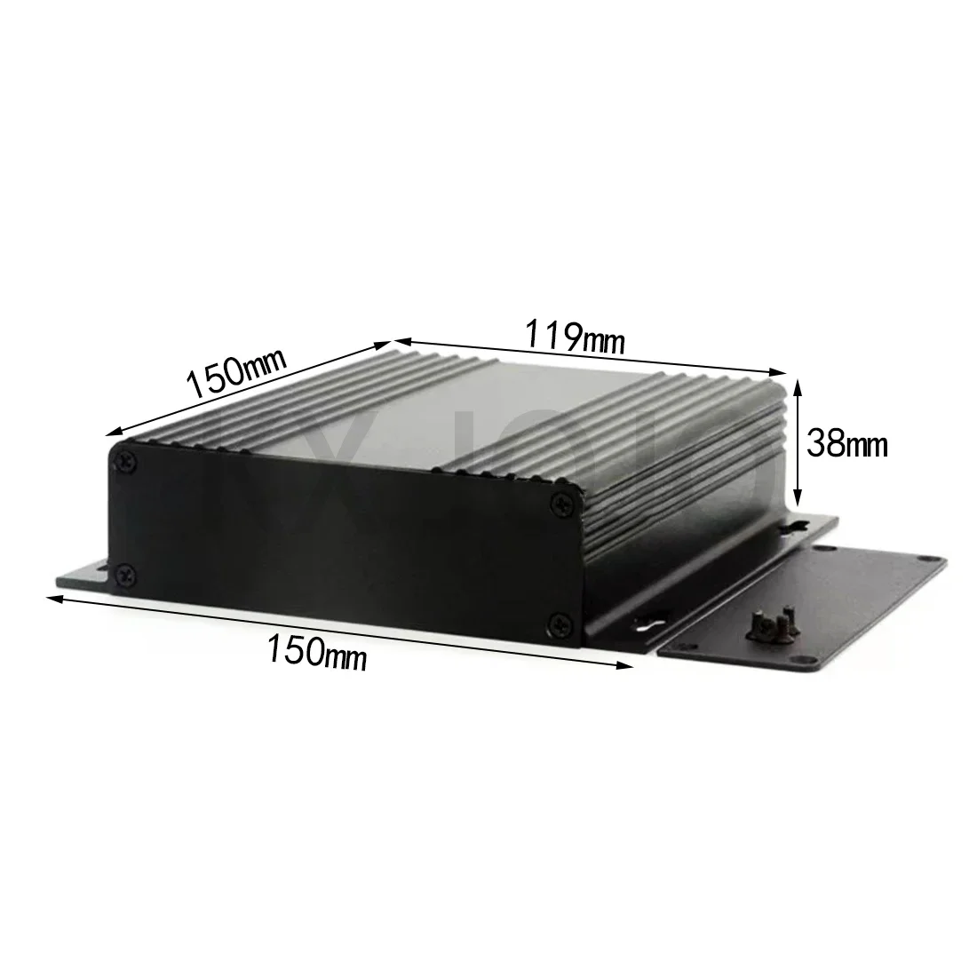

Aluminum Enclosure 150*38*150mm Integrated Box PCB Black with Ears Instrument DIY Electronic Project Case DIY Power
