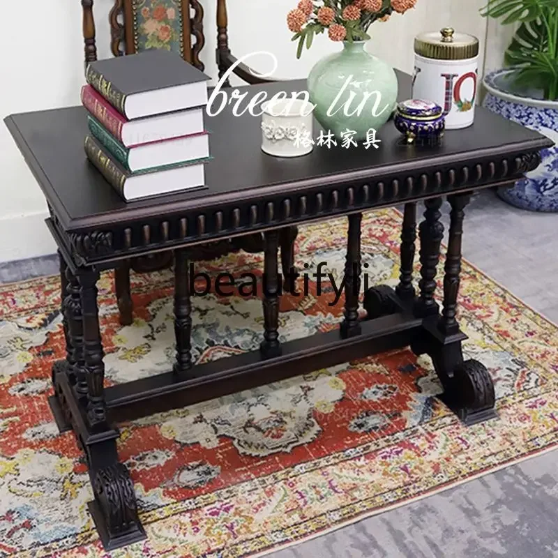

Neoclassical wall table/partition table/computer table/porch art table6239