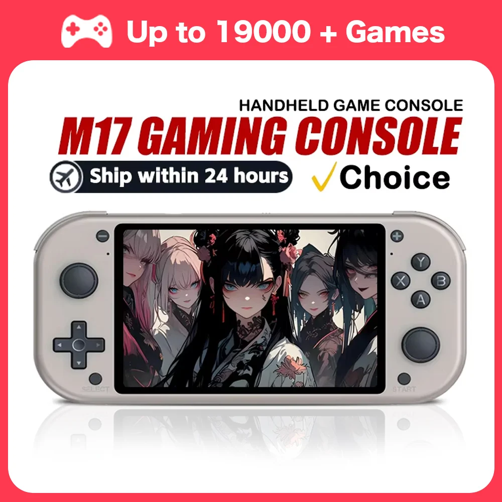 

M17 handheld video game console open source Linux system 4.3-inch IPS screen portable pocket video game player 64GB