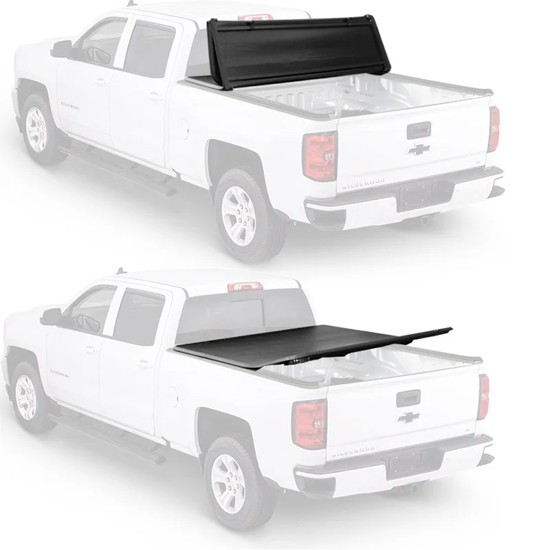 New Arrival Folding Tonneau Cover 5.75 Ft Soft Fold Pickup Truck Bed Cover For 2014 Chevrolet Silverado